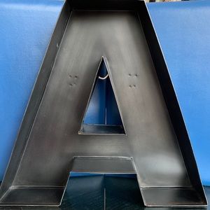 Letter A Wall Art, Black